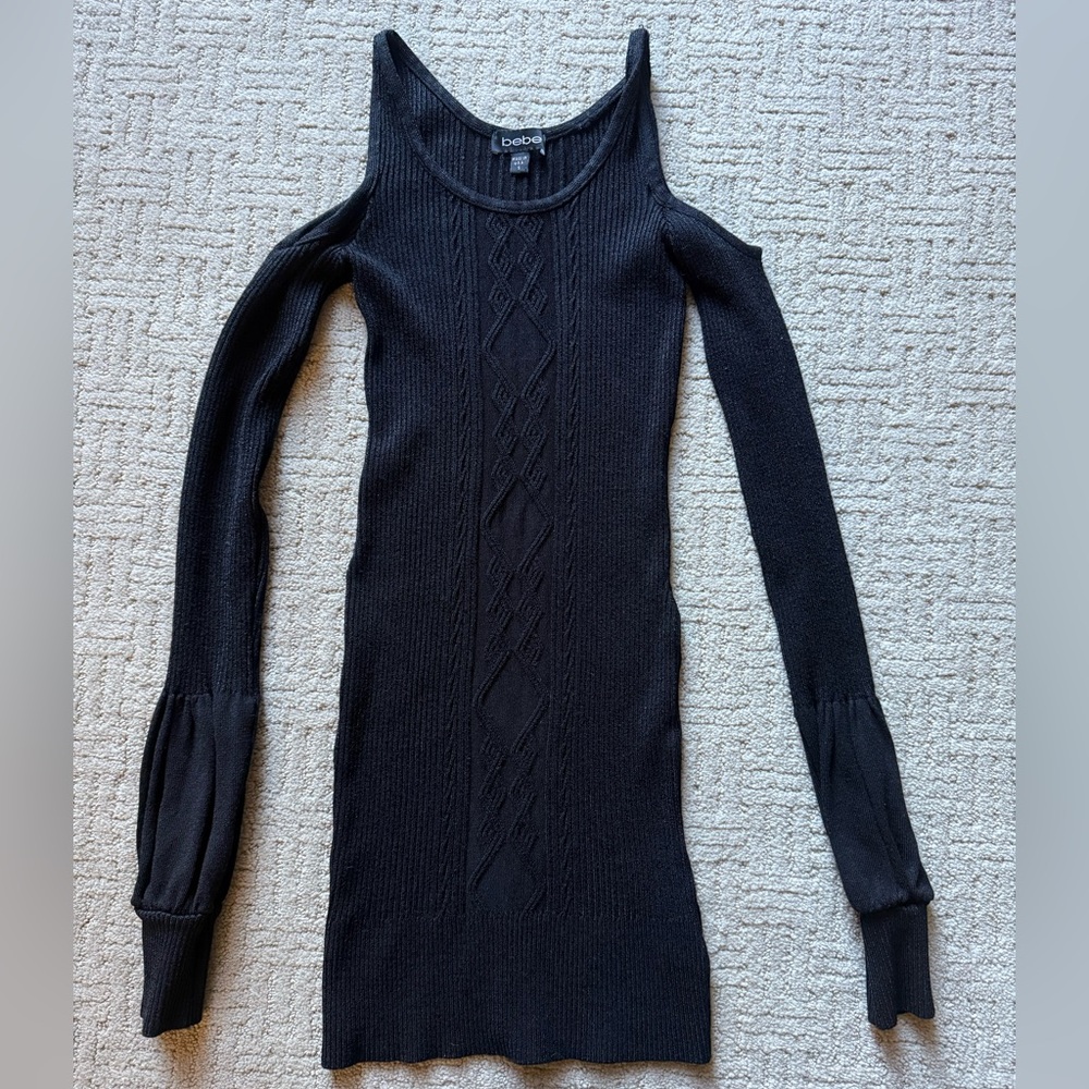 (SOLD) bebe Open Shoulder Bandage Dress (S)